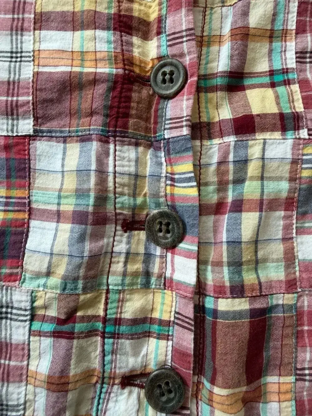 J. Crew Madras Plaid Patchwork Cotton Mini Skirt